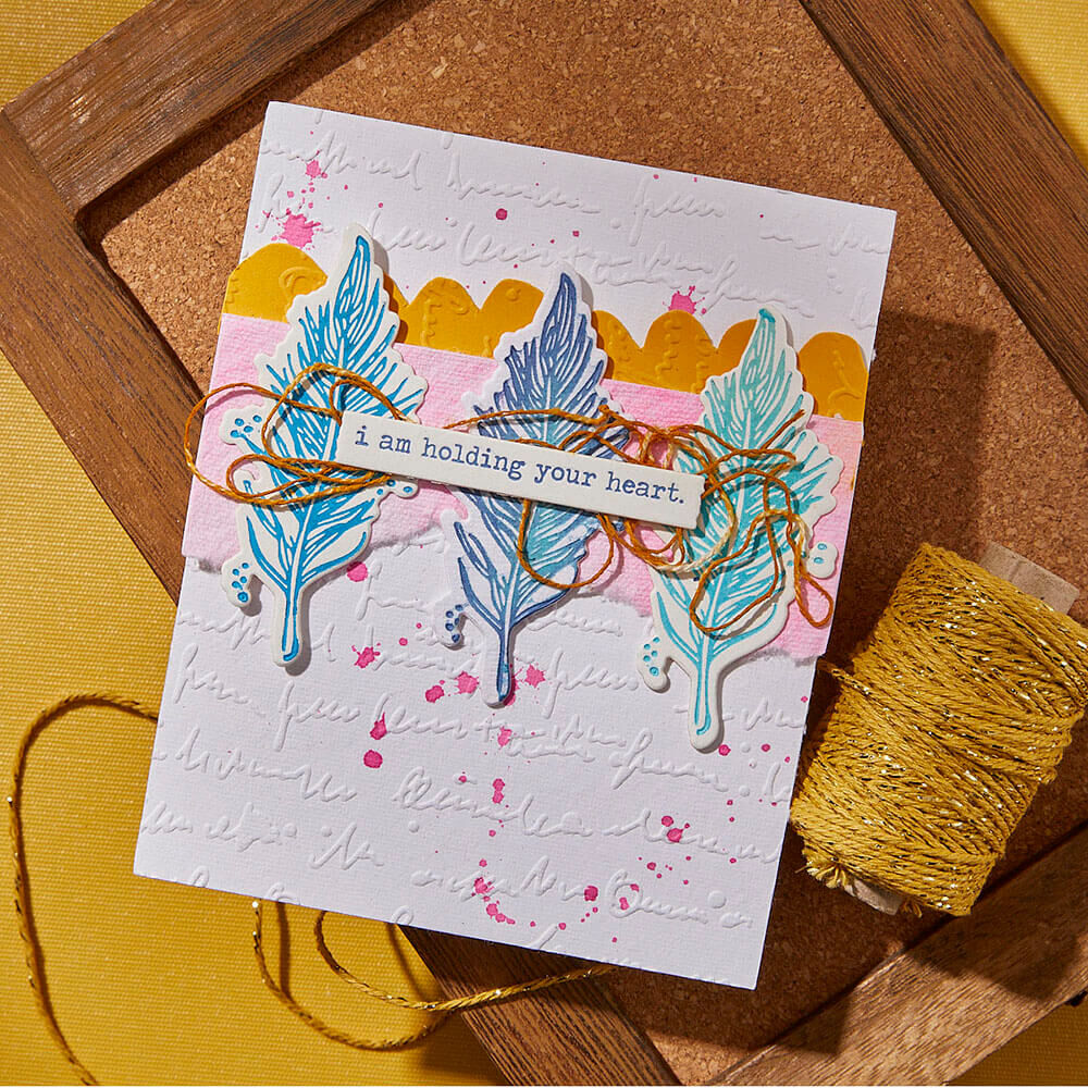Spellbinders Embossing Folder - Collaged Birds Collection - Scribbled Letter (by Dina Wakley) SES-065