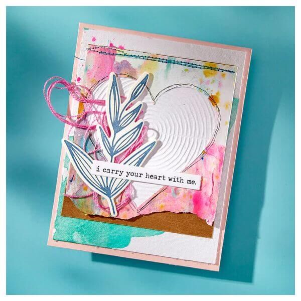 Spellbinders Embossing Folder - Modern Botanicals Collection - Lined Circles (by Dina Wakley)