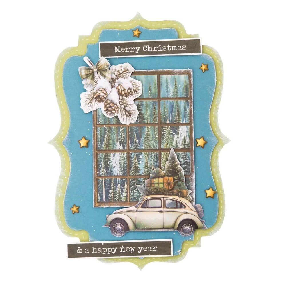 Studio Light Essentials Card Making Pad - Christmas Forest 127x178mm
