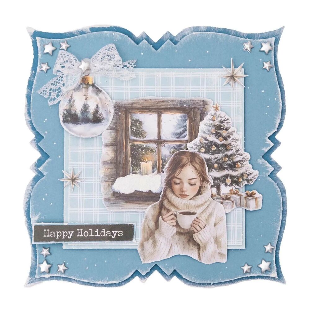Studio Light Essentials Card Making Pad - Christmas Forest 152x152mm