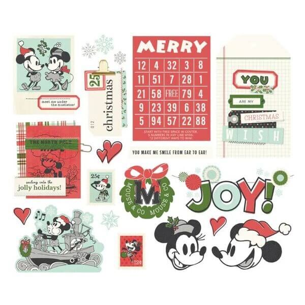 Spellbinders - Say Cheese Classic Mouse Christmas - Big Bits & Pieces (by Simple Stories) SS25210