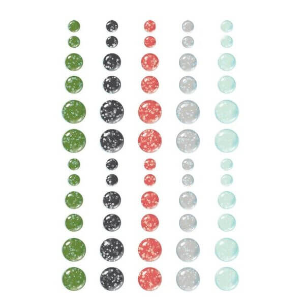 Spellbinders - Say Cheese Classic Mouse Christmas - Glitter Enamel Dots (by Simple Stories) SS25213