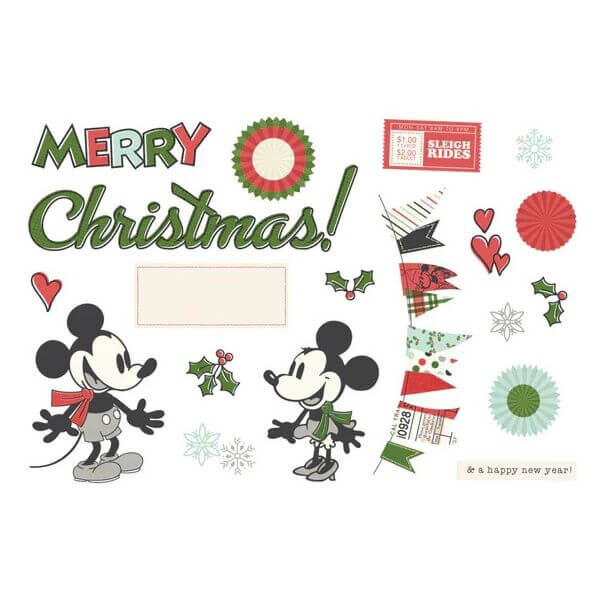 Spellbinders - Say Cheese Classic Mouse Christmas - Simple Pages Page Pieces (by Simple Stories) SS25214