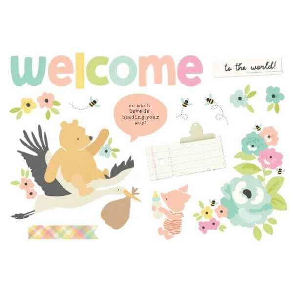 Spellbinders - Say Cheese Classic Pooh - Baby Simple Pages Page Pieces (by Simple Stories) SS25835