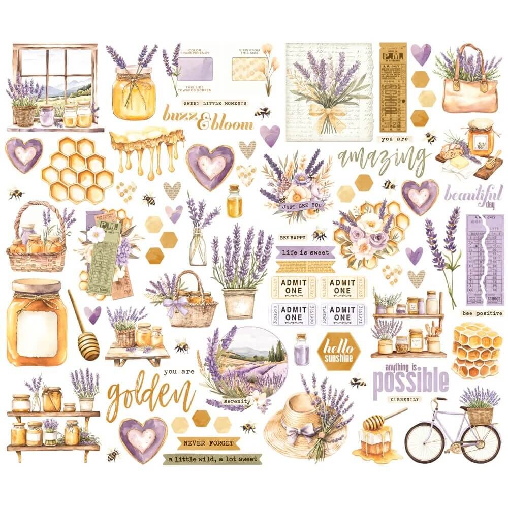Spellbinders - Simple Vintage Lavender Fields Bits & Pieces (by Simple Stories) SS26426