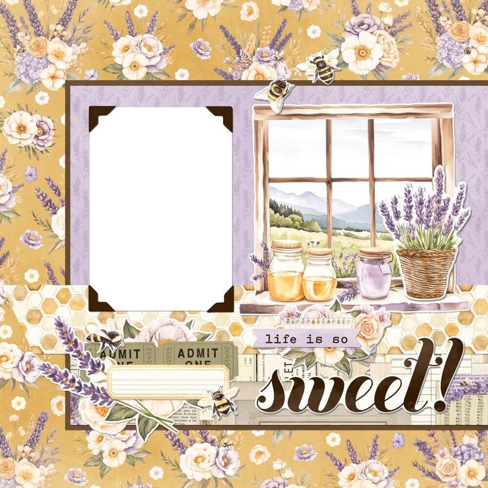 Spellbinders - Simple Vintage Lavender Fields Simple Pages Page Kit (by Simple Stories) SS26435