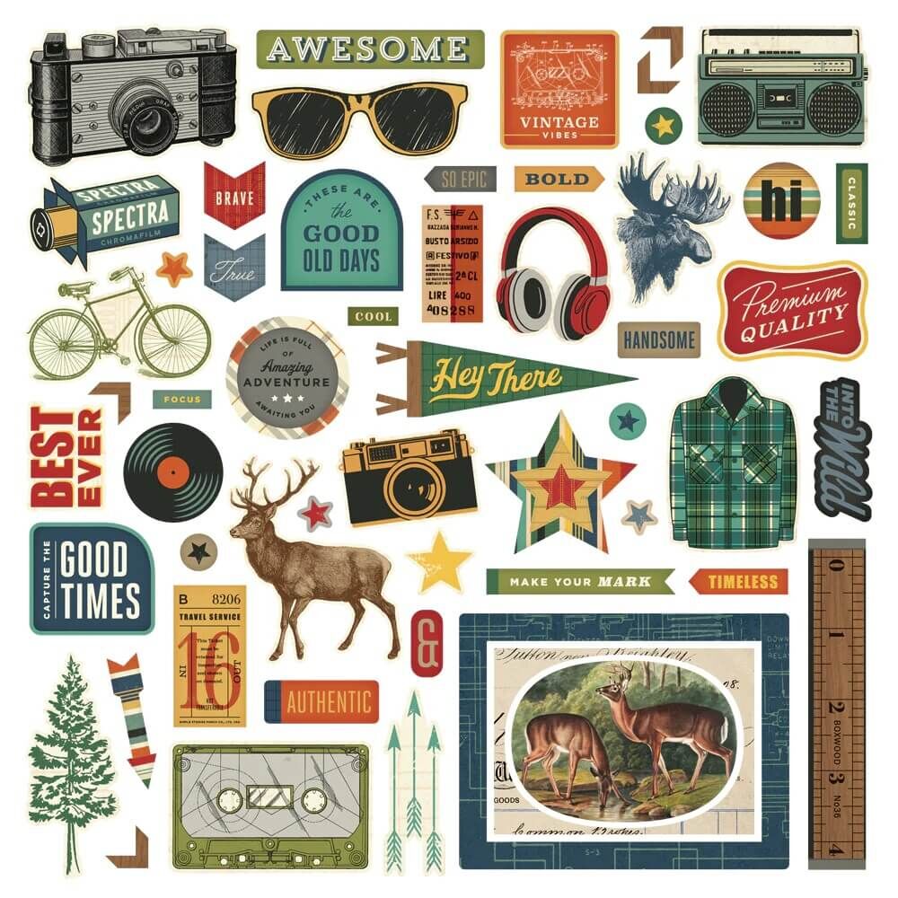Spellbinders - Rustic Legend Chipboard Pieces (by Simple Stories) SS26618