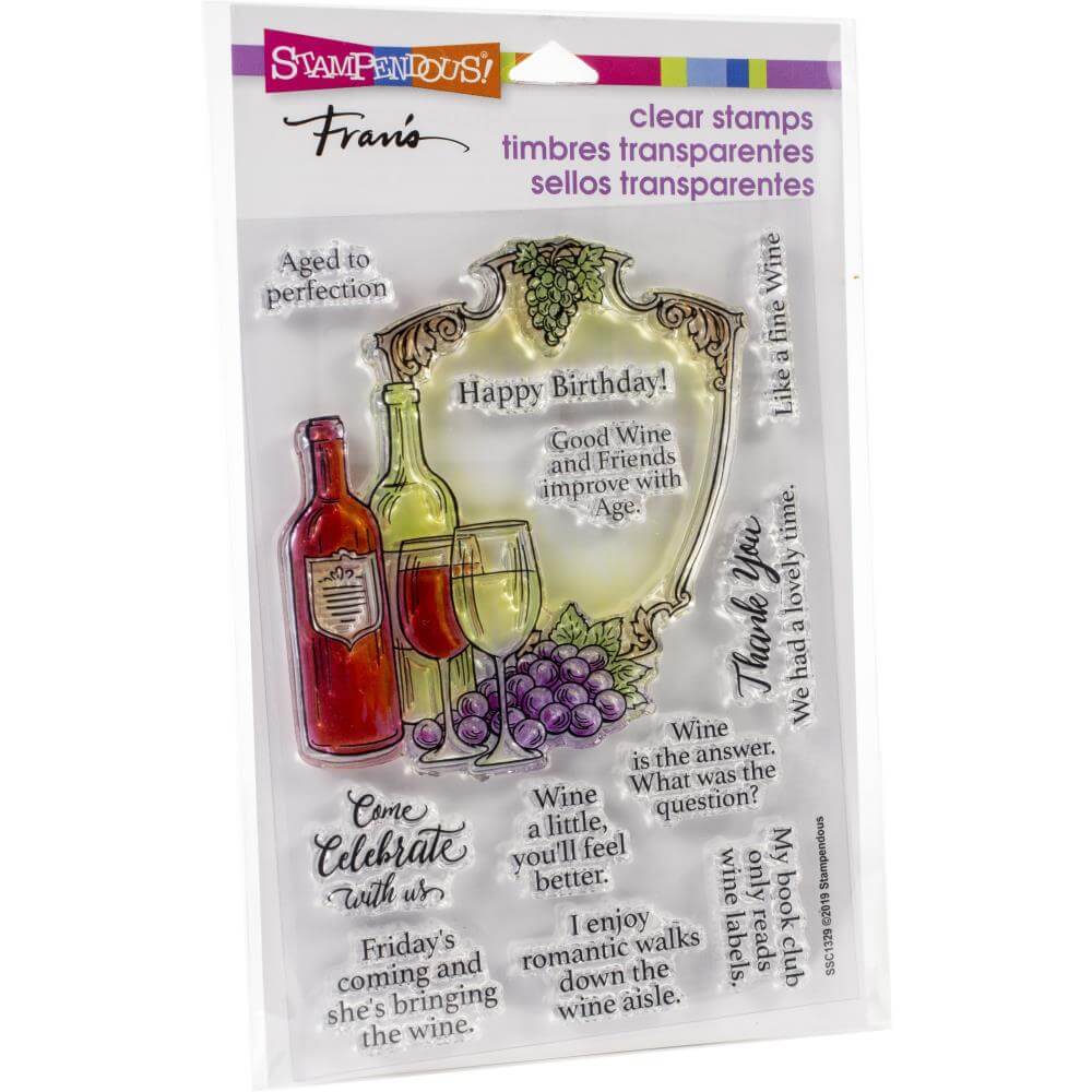 Stampendous Perfectly Clear Stamps - Wine Frame SSC1329