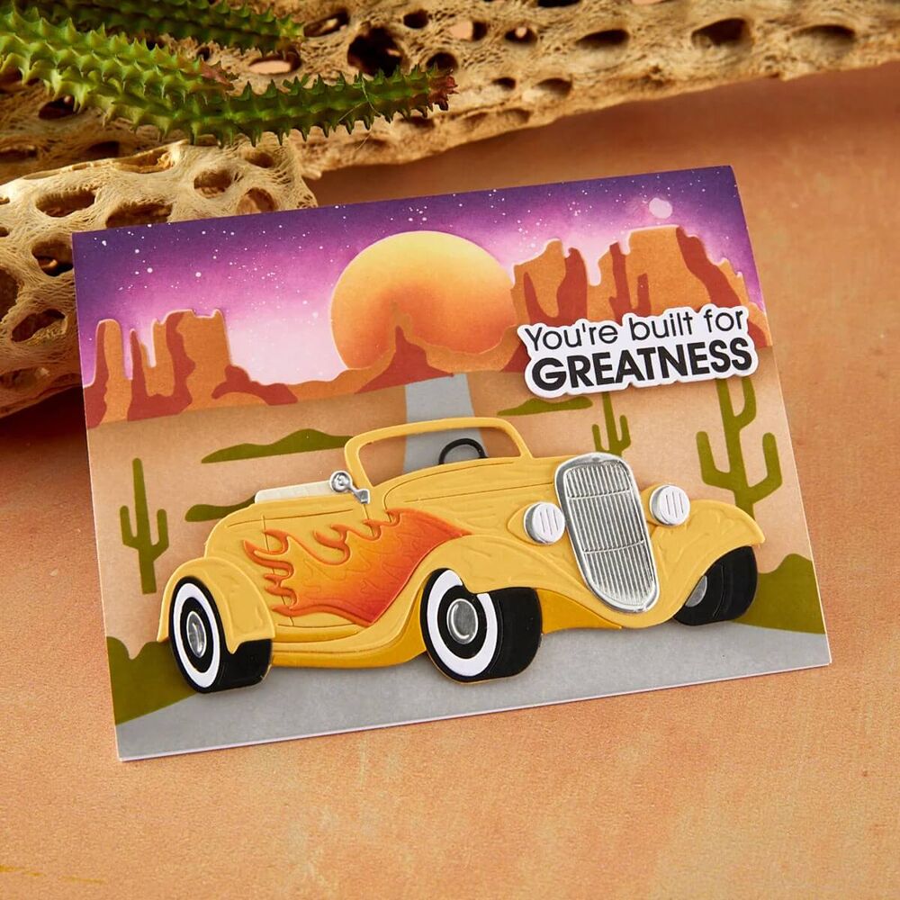 Spellbinders Layered Stencil - Highway Horizons-Desert (by Mindy Eggen) STN-132
