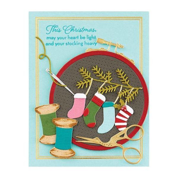 Spellbinders Clear Stamps - Nichol's Needlework Collection - Nichol's Needlework Sentiments (by Nichol Spohr) STP-240