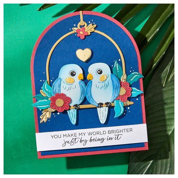 Spellbinders Clear Stamps - Cheerful Chirps Collection - Spread Your Wings Sentiments