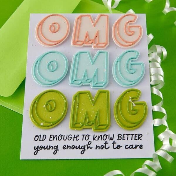Spellbinders Clear Stamps - Birthday Laughs Sentiments STP-264