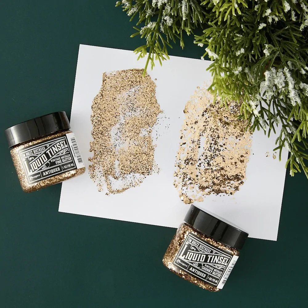 Tim Holtz Distress Liquid Tinsel Chunky 1oz - Antiqued TDA95828
