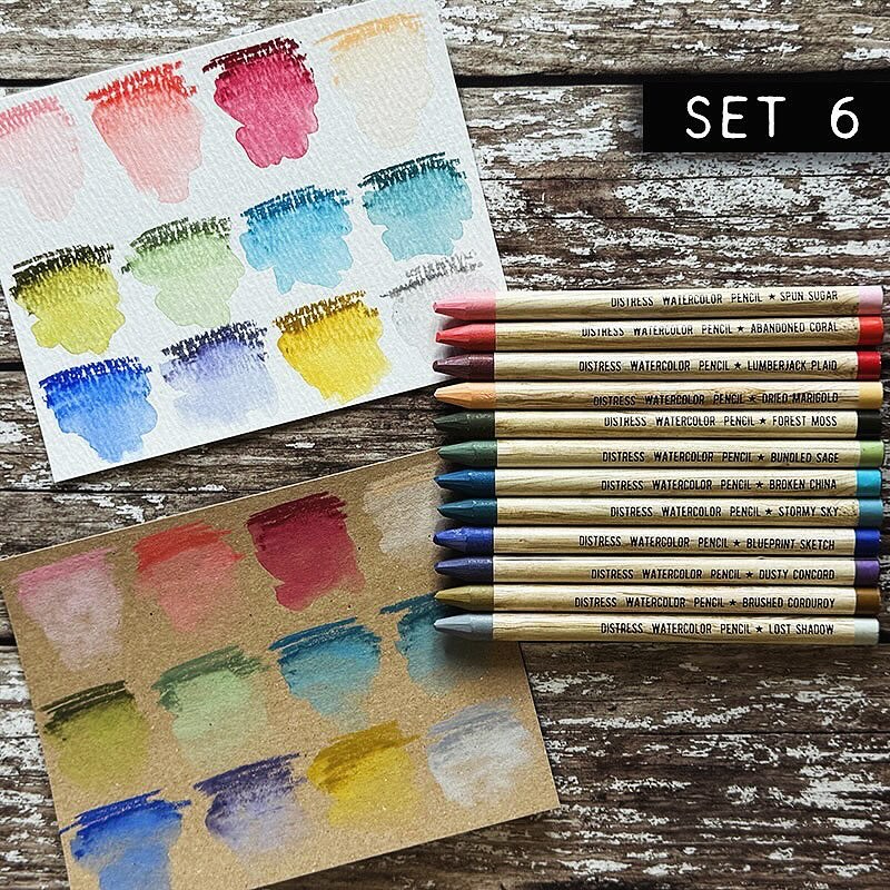 Tim Holtz Distress Watercolor Pencils - Set 6