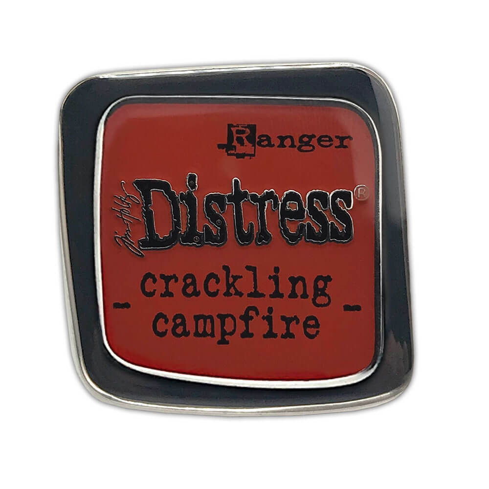 Tim Holtz Distress Collector Enamel Pin - CRACKLING CAMPFIRE TDZ73116