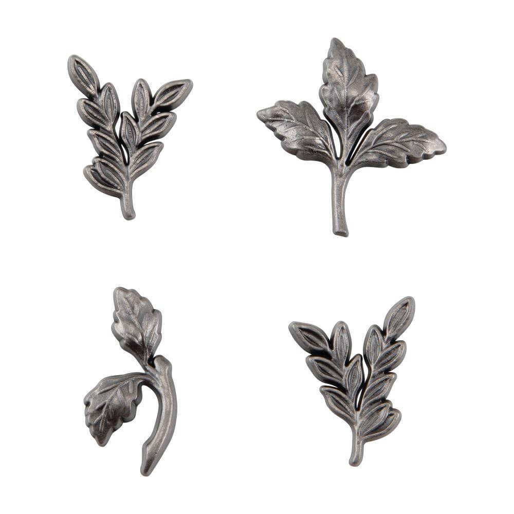 Tim Holtz Idea-Ology Metal Adornments 4/Pkg - Foliage TH94311