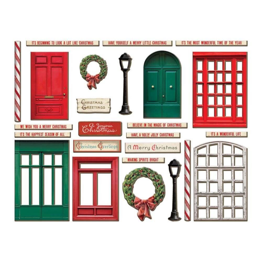 Tim Holtz Idea-Ology Baseboard Frames - Christmas TH94444