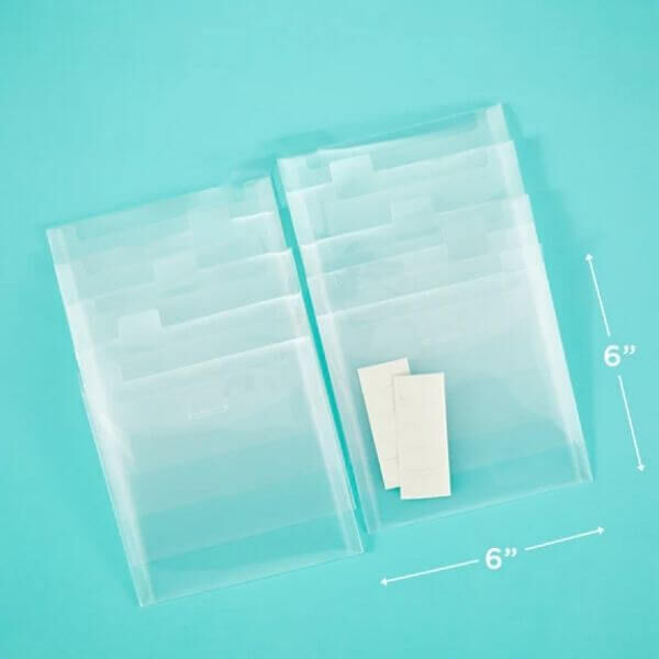 The Organized Option - TOO 6 x 6" Flip Flap Pocket - 10 Pack