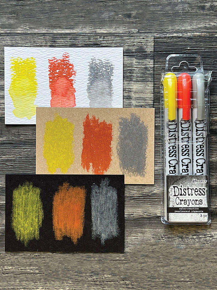 Tim Holtz Distress Halloween Pearlescent Crayon - Set #3 TSHK81111