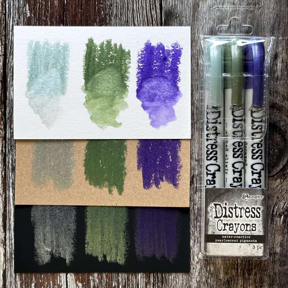 Tim Holtz Distress Halloween Pearlescent Crayon - Set #6 TSHK84358