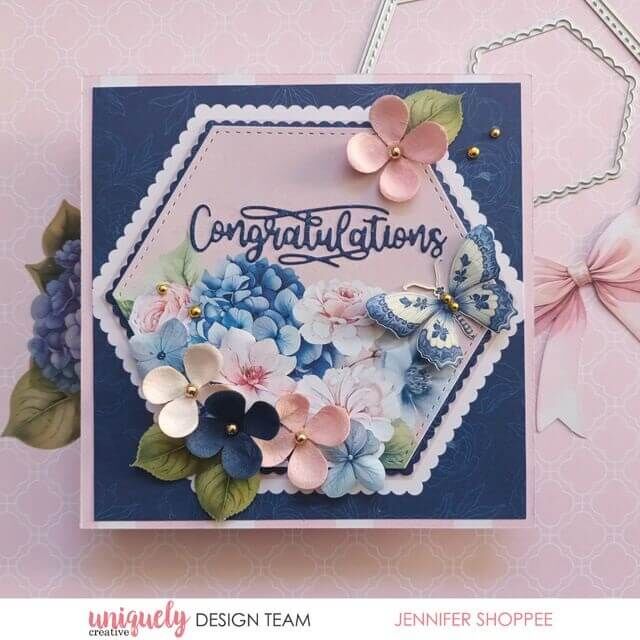 Uniquely Creative Dies - Scalloped Nesting Hexagon