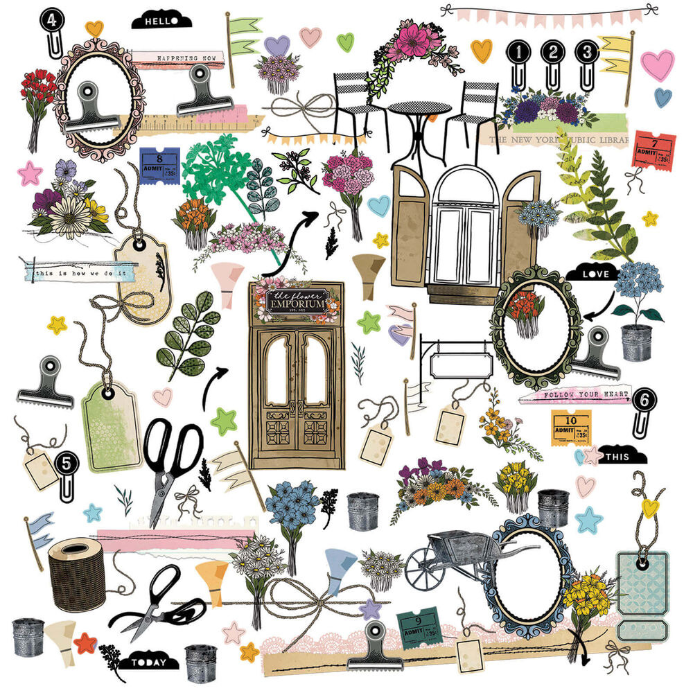 49 And Market Laser Cut Outs - Elements, The Flower Emporium