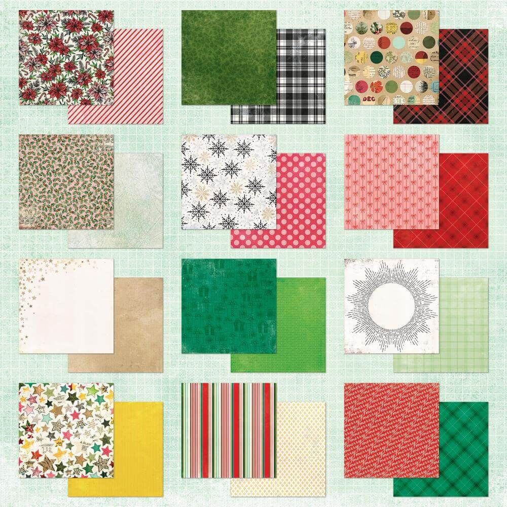 49 And Market Paper Pad 12"X12" 24/Pkg - Mistletoe And Memories