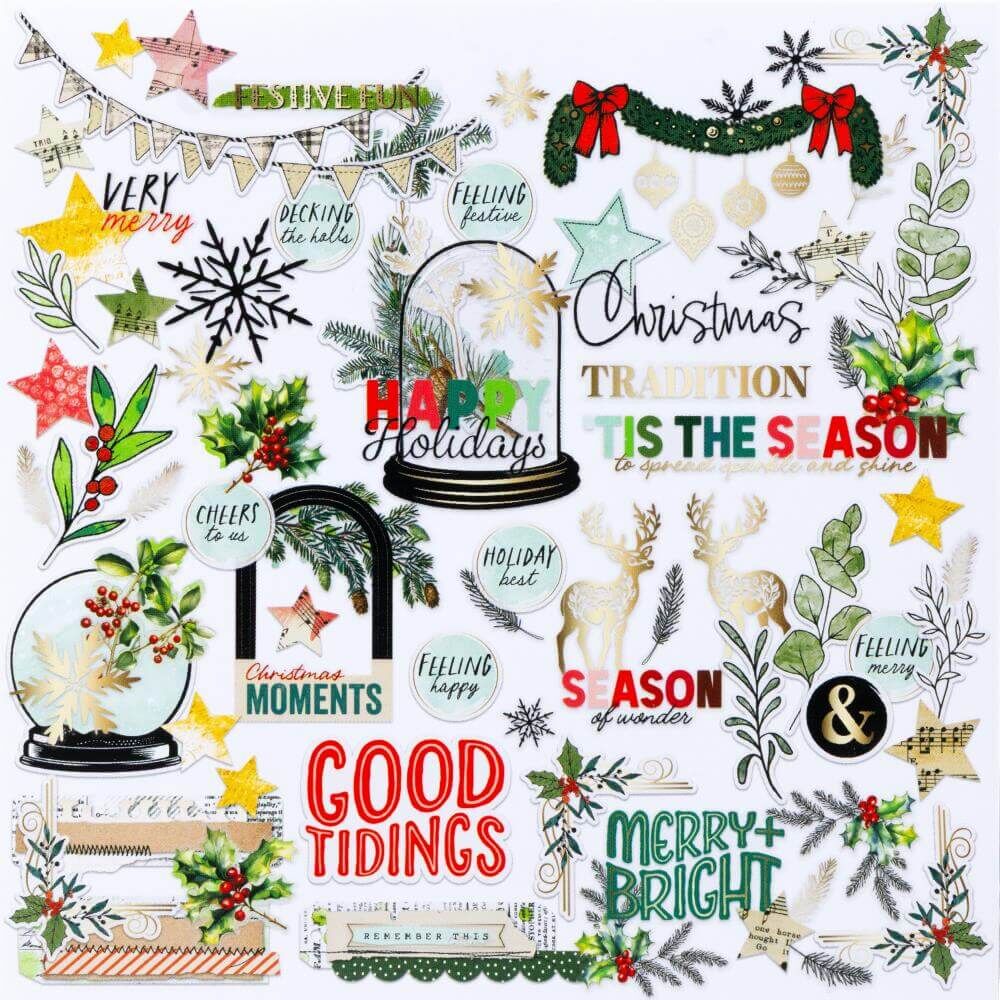 49 And Marketing Die-Cuts - Foiled, Mistletoe And Memories