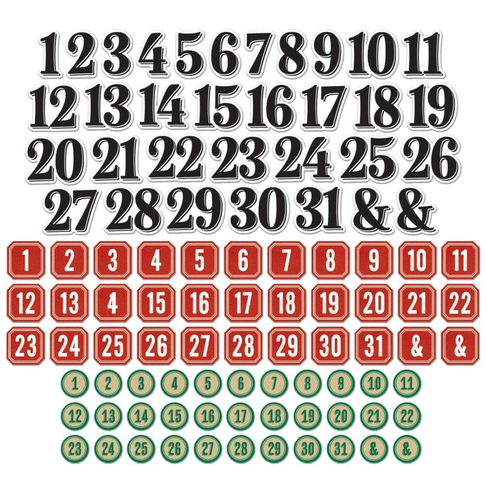 49 And Market Chipboard Set - Bits, Mistletoe And Memories