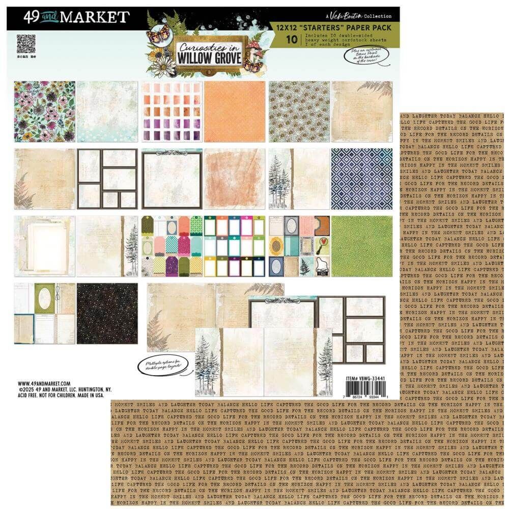 49 And Market Starters Collection Pack 12"X12" - Curiosities In Willow Grove