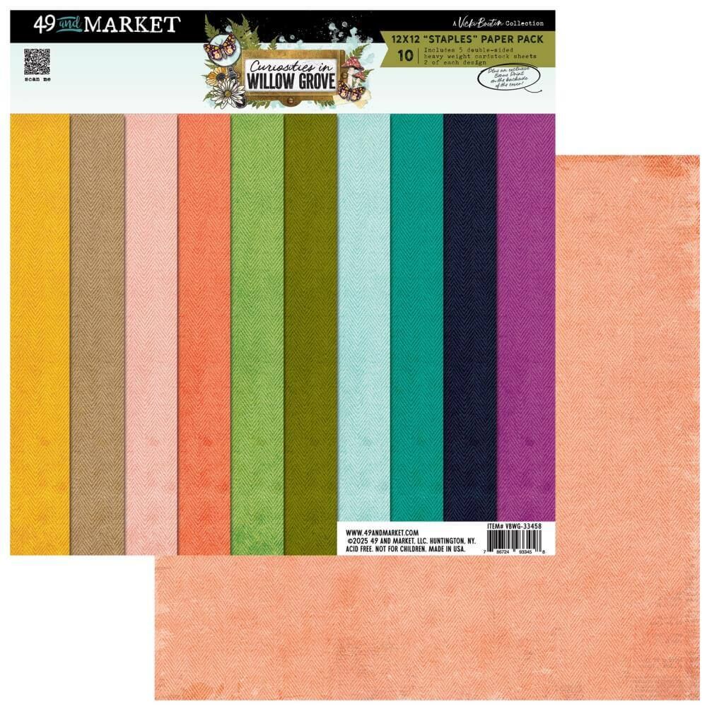 49 And Market Staples Pack 12"X12" - Curiosities In Willow Grove