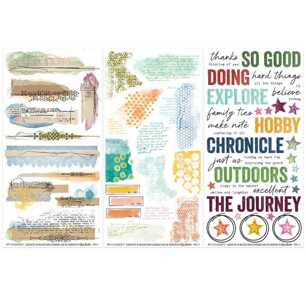 49 And Market Rub-On Transfer Set - Blendable, Curiosities In Willow Grove