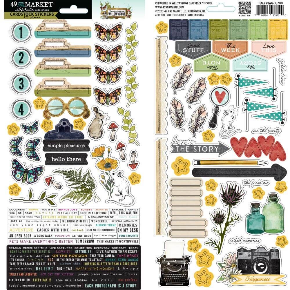 49 And Market Cardstock Stickers - Curiosities In Willow Grove