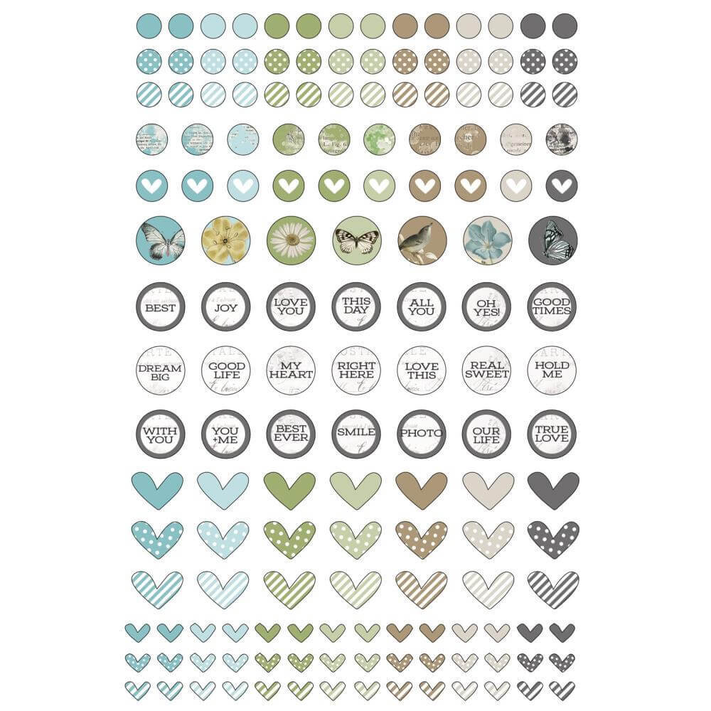 49 And Market Vintage Artistry Moonlit Garden Stickers - Wishing Bubble & Baubles