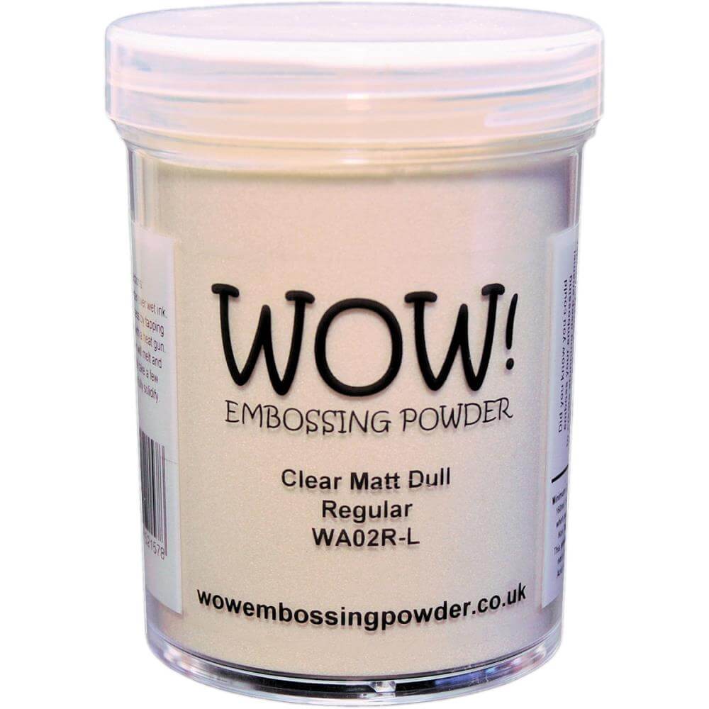 Wow! Embossing Powder Regular Grade - Clear Matt Dull Large 160 ml Jar
