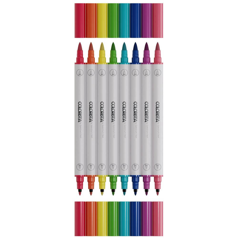 Spectrum Noir Colorista Watercolour Marker 8/Pkg - Vibrant Essentials