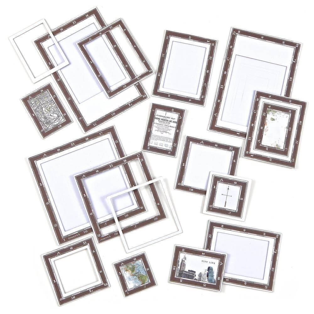 49 And Market Chipboard Set - Map Frames, Wherever