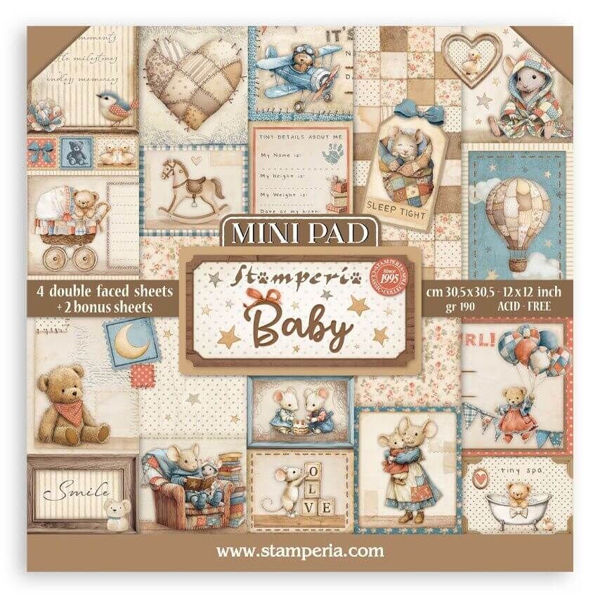 Stamperia Mini Pad, Ephemera And Die Cuts - Baby ZBNL21
