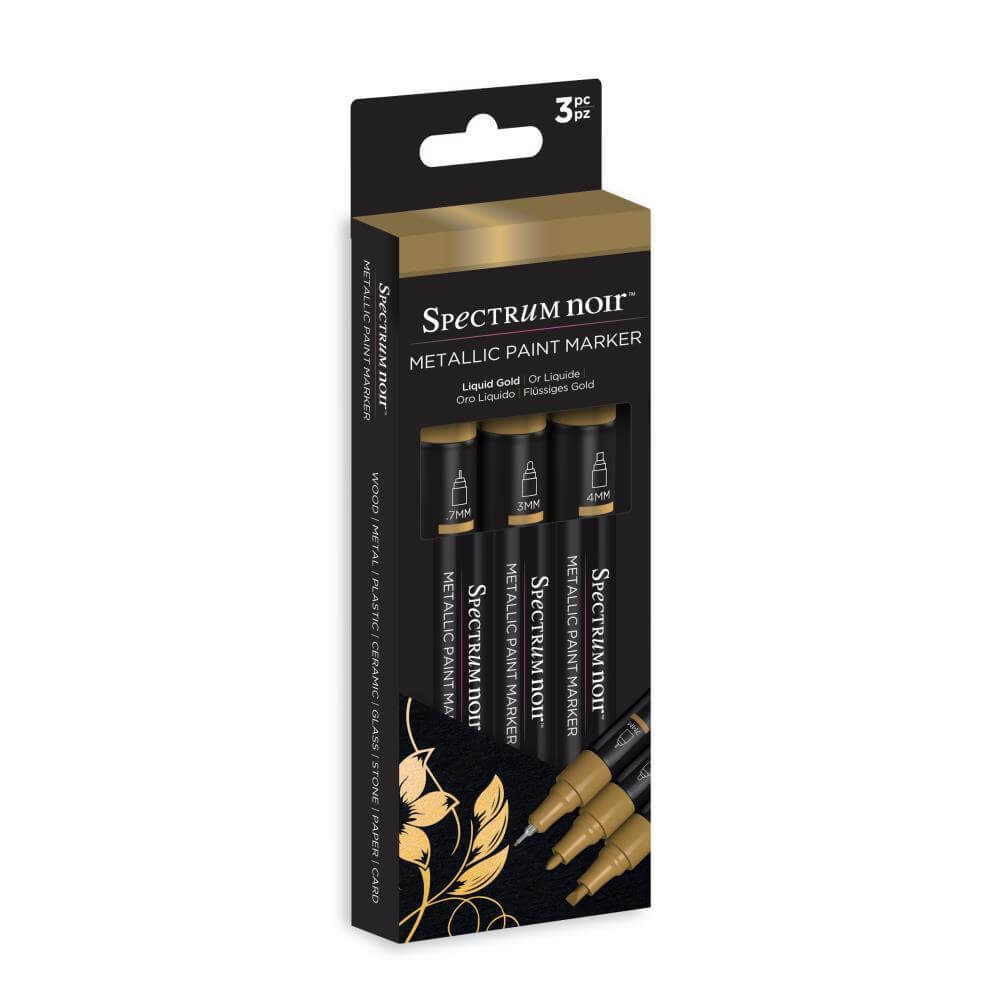 Marcador de pintura metálico Spectrum Noir paquete de 3 (0,7 mm, 3 mm, 4 mm) - Imagen 7 de 18