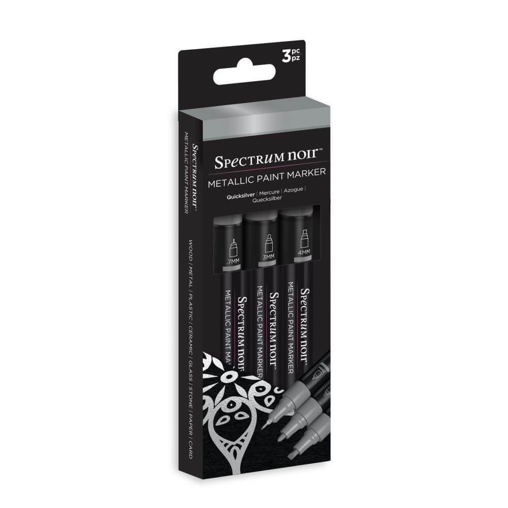 Marcador de pintura metálico Spectrum Noir paquete de 3 (0,7 mm, 3 mm, 4 mm) - Imagen 10 de 18