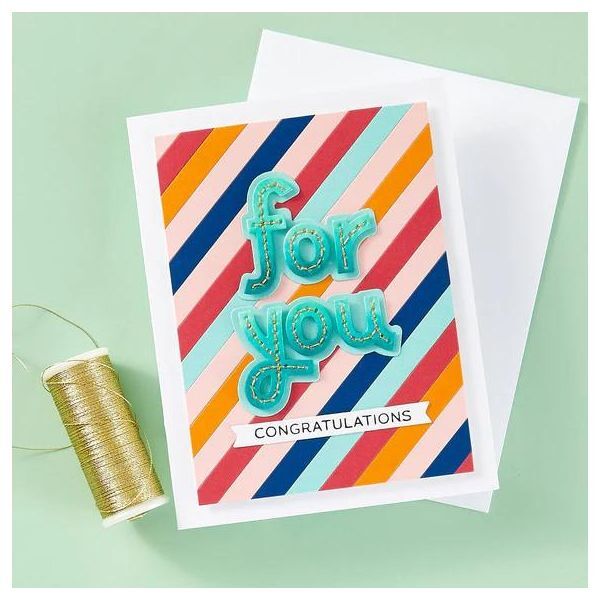 Spellbinders Etched Dies - OUT AND ABOUT COLLECTION - STITCHED THANK ...