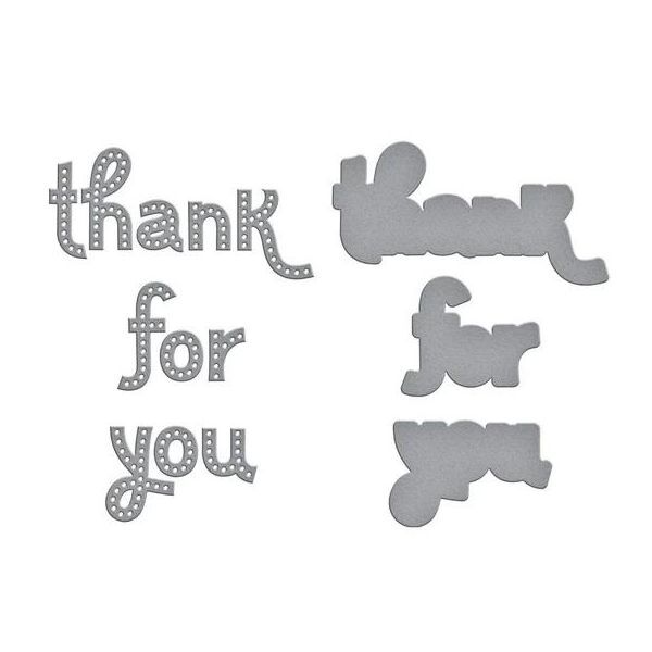 Spellbinders Etched Dies - OUT AND ABOUT COLLECTION - STITCHED THANK ...