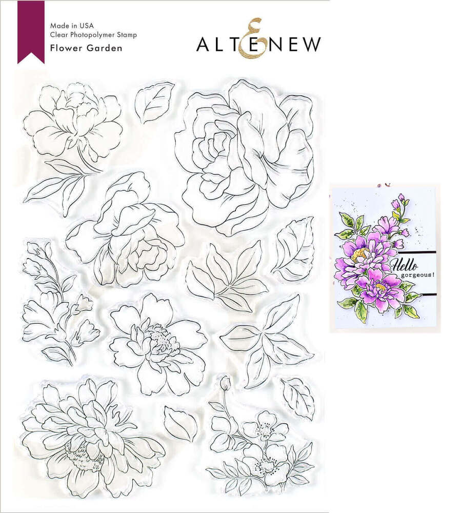 Altenew Clear Stamps FLOWER GARDEN ALT3485 Crafties Co.