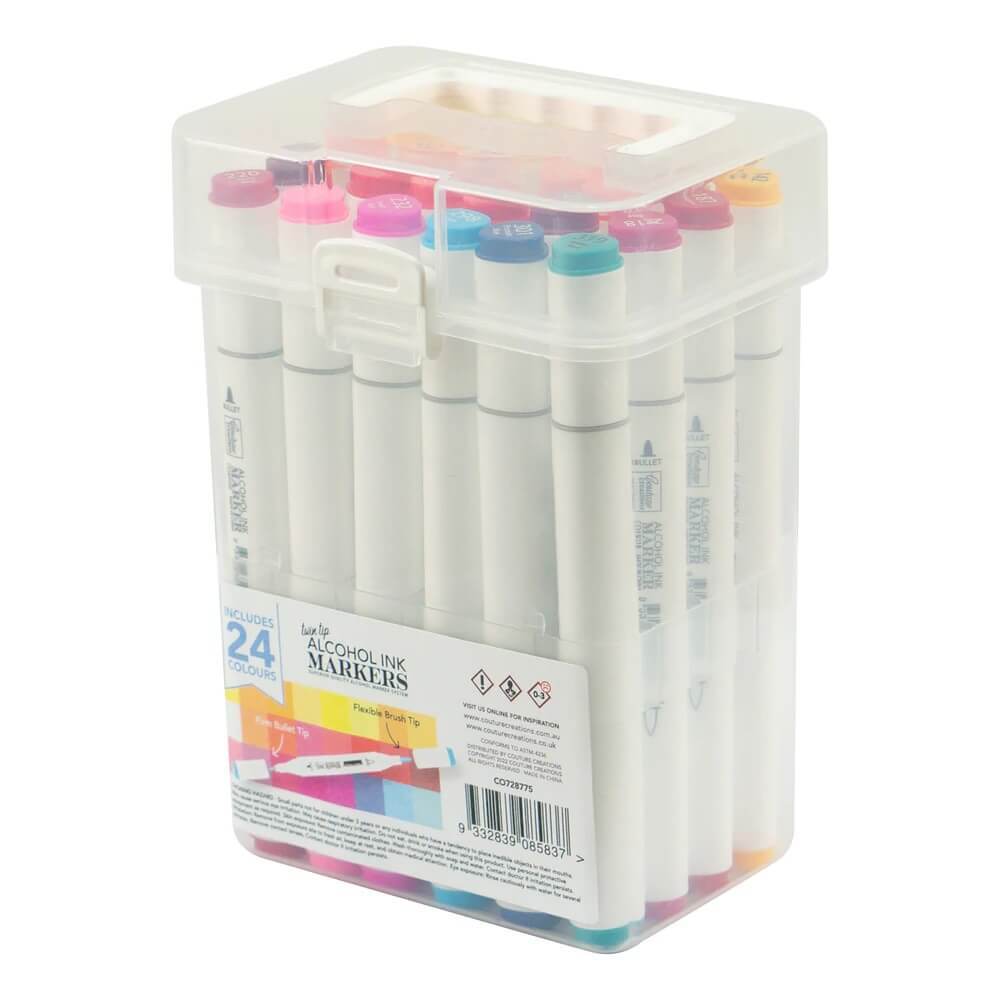 Couture Creations Twin Tip Alcohol Ink Marker Pastel Colours 12 Colours  BUNDLE