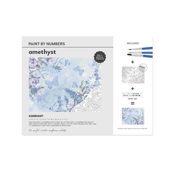 Kaisercraft Canvas Paint By Numbers Kit 30x40 AMETHYST CA264