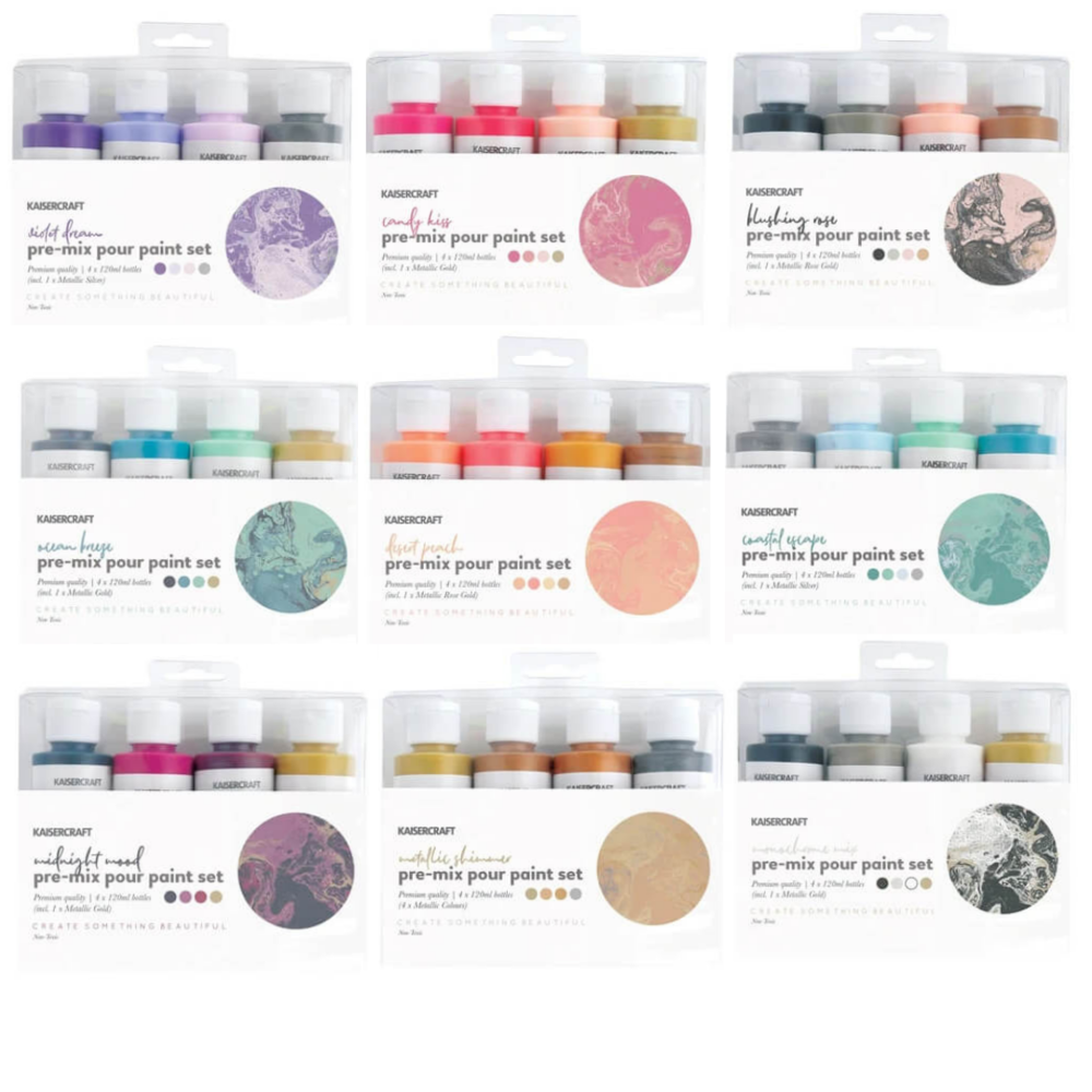 Kaisercraft Premix Pouring Acrylic Paint Kits
