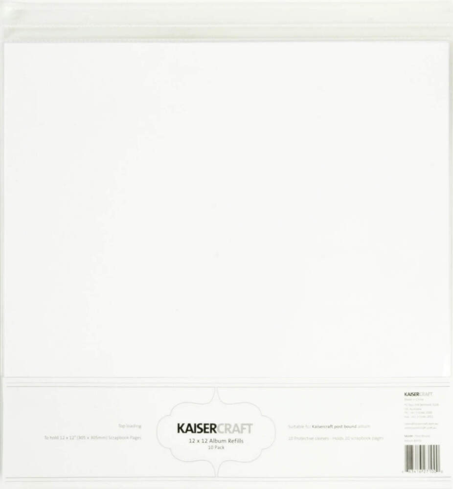 Kaisercraft DRING ALBUM REFILLS (12x12) KCSA200 Crafties Co.