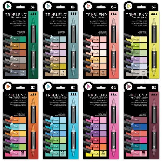 Spectrum Noir TriBlend 3in1 Alcohol Markers 6/PK Available in 8