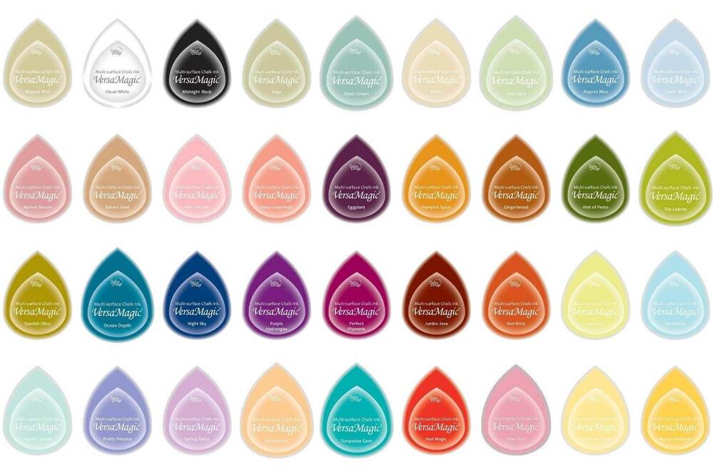 Tsukineko VersaMagic Dew Drops Ink Pads Pigment Chalk Ink Crafties Co.