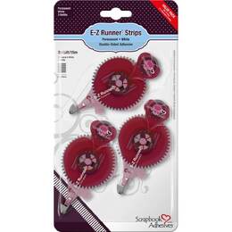 Scrapbook Adhesives E-Z Runner Strips Value Pack 3/Pkg - Permanent, .3"X49', Total 147'